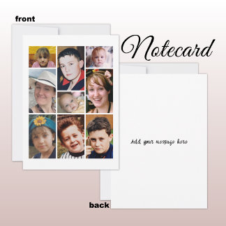 9 photo add message white thank you card