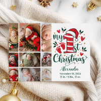 9 Photo Candy Cane Baby 1st Christmas