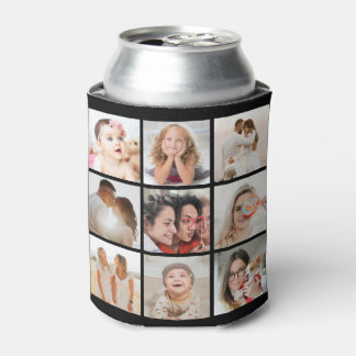 9 Photo Collage Create Your Own Keepsake SoftDrink Can Cooler