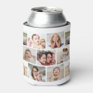 9 Photo Collage Create Your Own Keepsake SoftDrink Can Cooler