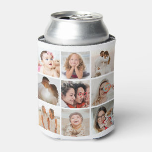 9 Photo Collage Create Your Own Keepsake SoftDrink Can Cooler