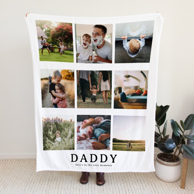 9 Photo Collage Dad Blanket | Father's Day (Creator Uploaded)