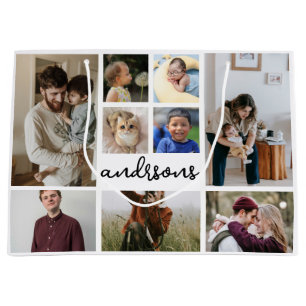 9 Photo Collage Family Gift Bag