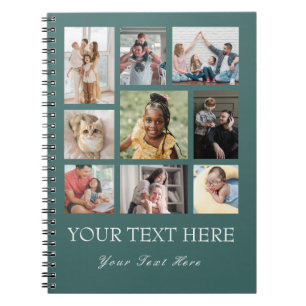 9 Photo Collage Family Notebook