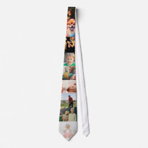 9 Photo Collage Personalised Tie