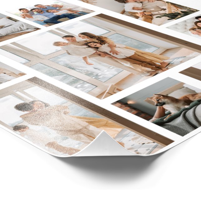 9 Photo Collage Template Personalise (Corner)