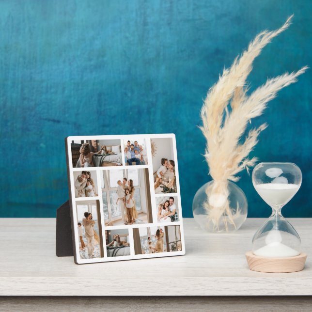 9 Photo Collage Template Personalise plaque (Insitu)
