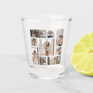 9 Photo Collage Template Personalize Shot Glass