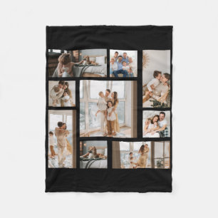 9 Photo Collage Template T Shirt Fleece Blanket
