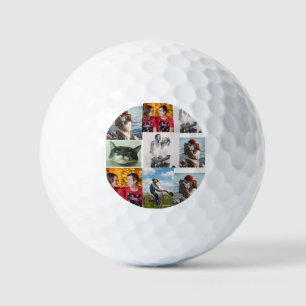 9 Photo Custom Personalised Collage Golf Balls