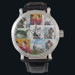 9 Photo Custom Personalized Collage Watch<br><div class="desc">9 Photo Custom Personalized Collage Watch</div>