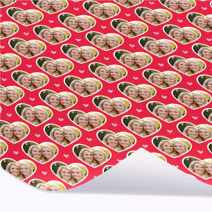 9 Photo Cute Love Heart Elegant Red Pink Pattern Wrapping Paper