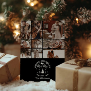 9 Photo First Christmas as Mr. & Mrs Holiday Card