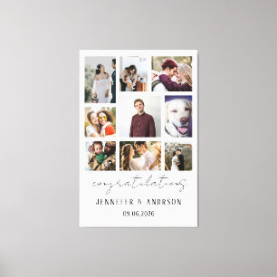 9 Photo Great Gift For Bride & Groom Canvas Print