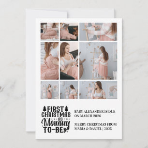 9 Photo Mummy to be Christmas Pregnancy  Holiday Card