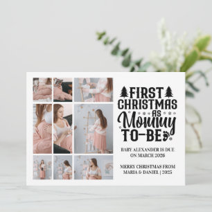 9 Photo Mummy to be Christmas Pregnancy  Holiday Card