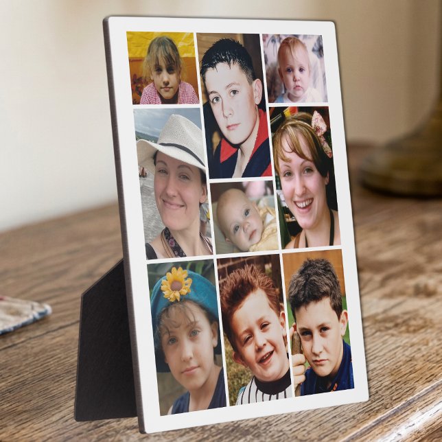 9 photo white display plaque (Creator Uploaded)