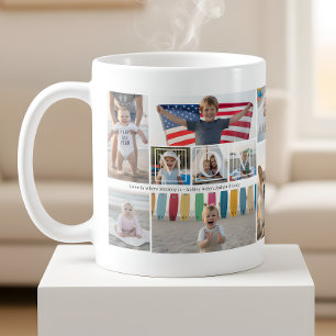 9 Pic Collage Love You Mum Child Names Coffee Mug