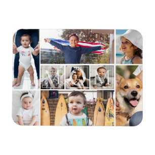9 Pic Photo Collage for Mum Magnet