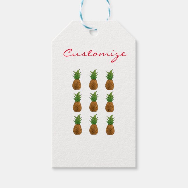 9 pineapples Thunder_Cove Gift Tags (Front)