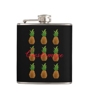 9 pineapples Thunder_Cove Hip Flask