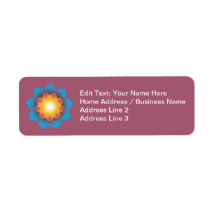 9-Point Lotus Flower Return Address Label