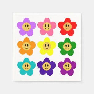 9 Rainbow Pride Colour Flowers LGBT Napkin
