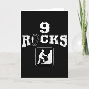 9 Rock Climbing Nine Year Old Birthday Bouldering  Card