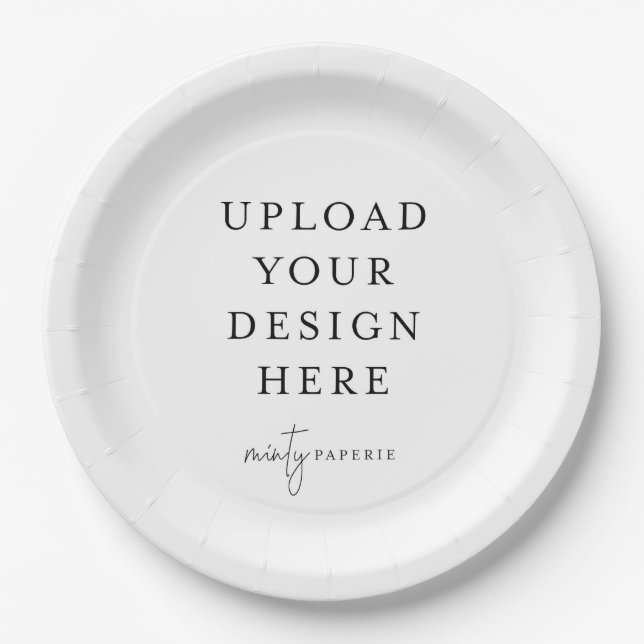 9" Round Paper Plates (set of 8) (Front)