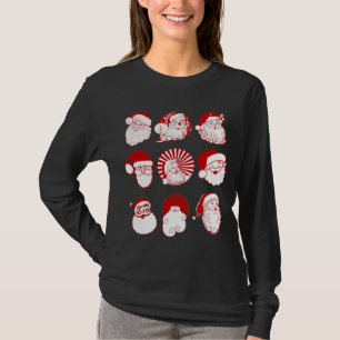 9 Santas - Women's Black Long Sleeve T-shirt