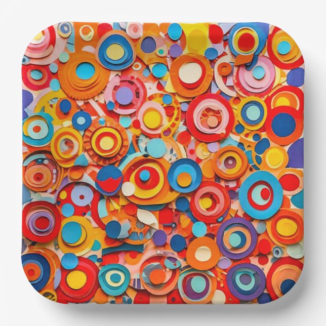 9" Square Paper Plate (Front)