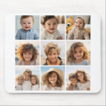 9 Square Photo Collage - Black and White Mouse Pad<br><div class="desc">Black and White Design - Use your photos without frames on this one! Add your favourite pictures and snapshots to this strip for a fun memory keeper. An artistic way to display your best photo sharing pics.</div>