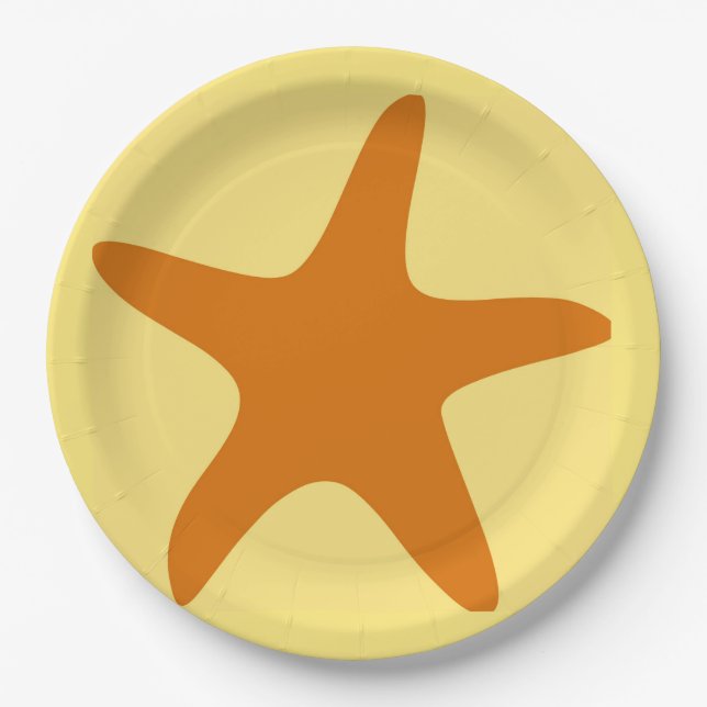 9" Starfish Paper Plates (Front)