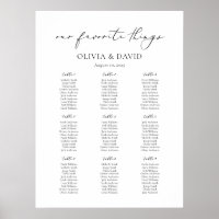 9 Tables Simple Our Favourite Things Seating Chart