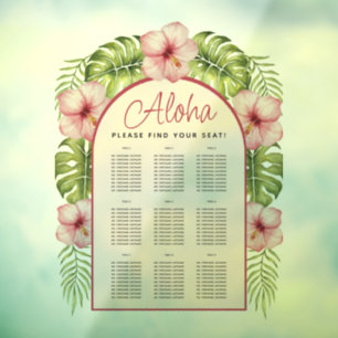 9 Tables Tropical Seating Chart Transparent Hawaii