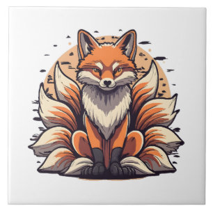 9 Tailed Fox Spirt Ceramic Tile