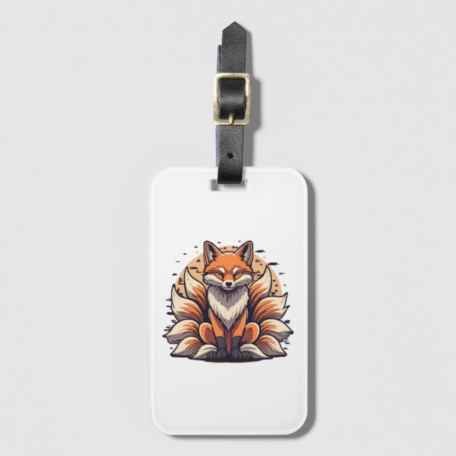 9 Tailed Fox Spirt Luggage Tag (Front Vertical)