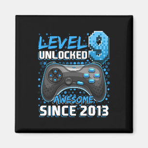9 Unlocked Awesome 2013 Video Game 9th Birthday 3  Magnet