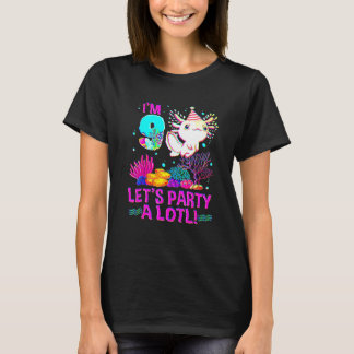 9 Year Old 9th Birthday Axolotl Boys Girls T-Shirt