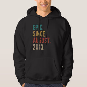9 Year Old 9th Birthday Bday Epic Since August 20 Hoodie