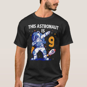 9 Year Old Astronaut Space Planet 9th Birthday Boy T-Shirt