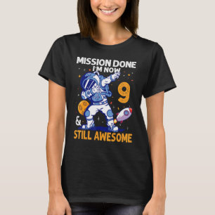 9 Year Old Astronaut Space Planet 9th Birthday Boy T-Shirt