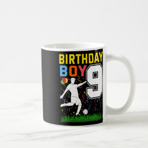 9 Year Old Birthday Boy Soccer 9th Birthday Boy Coffee Mug