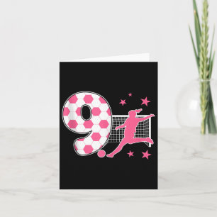 9 Year Old Birthday Soccer Lover 9th Soccer Themed Card
