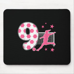 9 Year Old Birthday Soccer Lover 9th Soccer Themed Mouse Pad