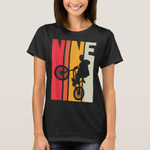 9 Year Old BMX Birthday Gift Party Boys Dirt Bikin T-Shirt