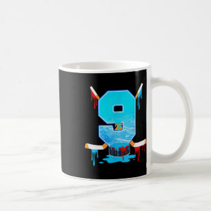 9 Year Old Boys 9th Birthday Ice Hockey Ice Cream  Coffee Mug