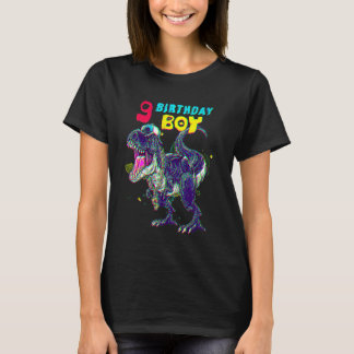 9 Year Old Dinosaur Birthday 9th T Rex Dino T-Shirt