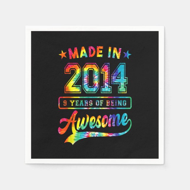 9 Year Old Gifts For 9th Birthday Girl Teens Made  Napkin (Front)