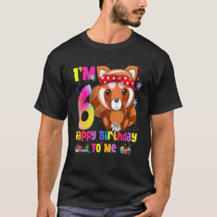9 Year Old Girl Princess Little Red Panda   9th Bi T-Shirt